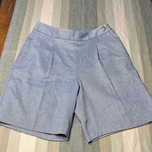 Talbots Blue Pinstripe Tailored Bermuda Shorts- Lined- Size 8